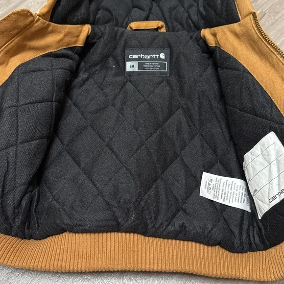 Carhartt Brown Hooded Insulated Baby Jacket 6 months Like New - Picture 5 of 7